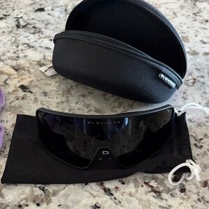 Blenders Matte Black Sunglasses with Case